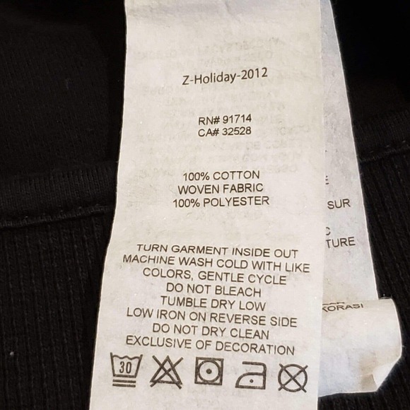 Armani Exchange AX Mens Large Black Pullover Quarter Zip Sweater Sweatshirt - Picture 4 of 8